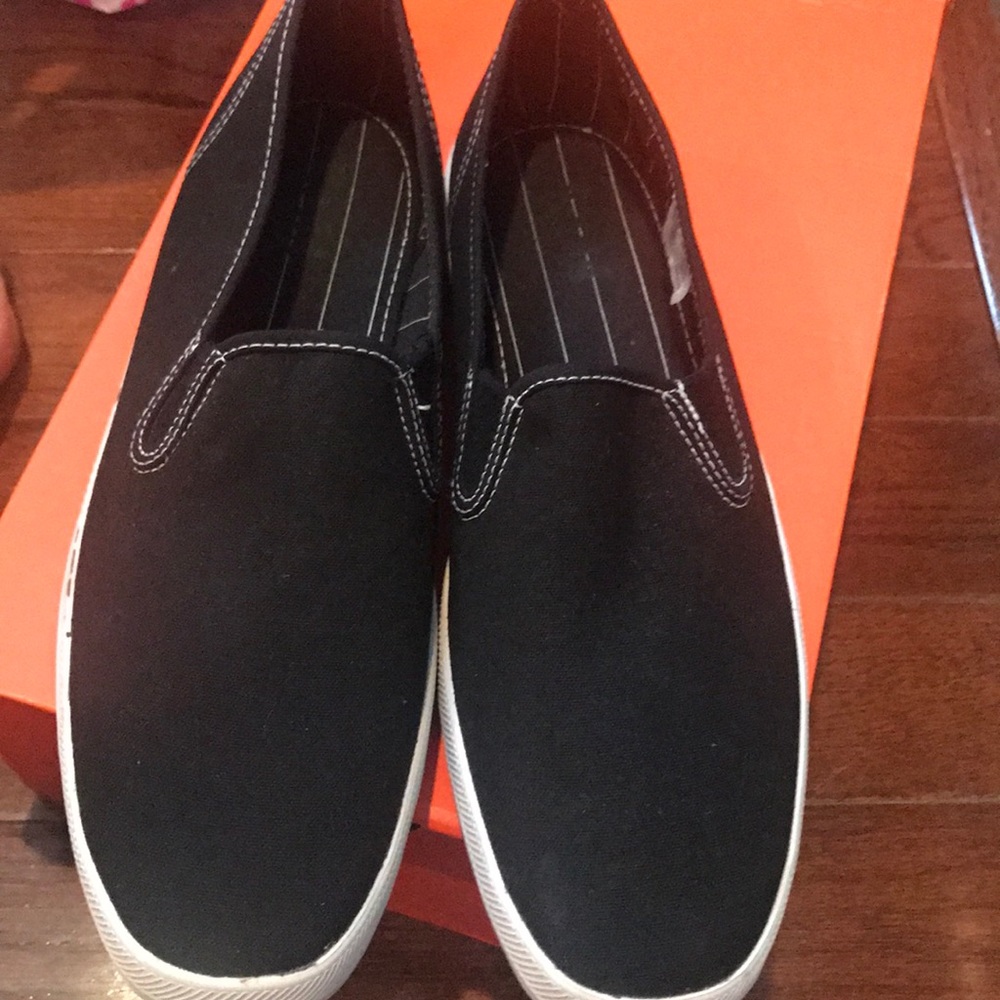Men's black canvas slip in Keds sneakers